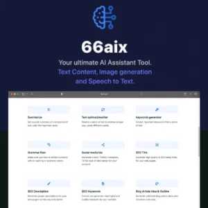 66aix - AI Content, Chat Bot, Images Generator & Speech to Text (SAAS)