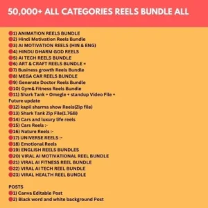 50000+ Reels Bundle All Categories in One Place