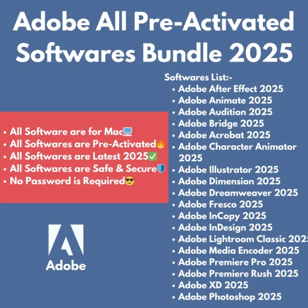 Adobe All Pre-Activated Software Bundle For Mac 2025